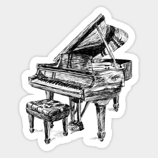 Piano Sketch Sticker